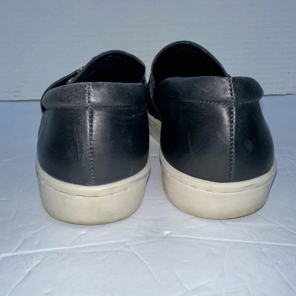 LOEFFLER RANDALL Women’s Black Studded Slip-On Sneakers with Gold Studs-Size 6.5